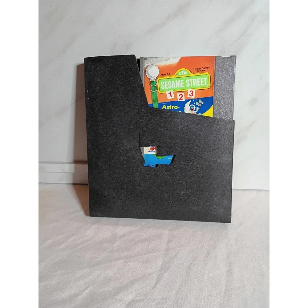 Sesame Street 1 2 3 Nintendo NES Game Astro-Grover Ernie's Magic Shapes Game